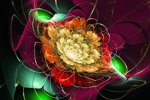 Flor brillante, pintura abstracta textura multicolor . — Foto de Stock
