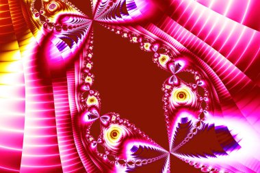 Fantezi renkli kaotik fraktal doku.