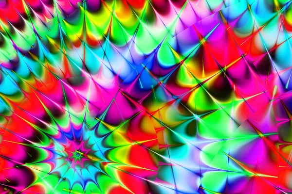Fantastická barevná chaotická fraktální struktura. — Stock fotografie