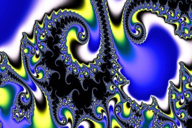 Fantezi renkli kaotik fraktal doku.