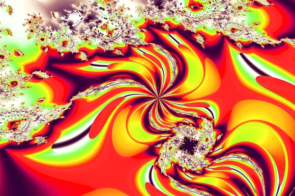 Fantasie kleurrijke chaotische Fractal textuur. — Stockfoto