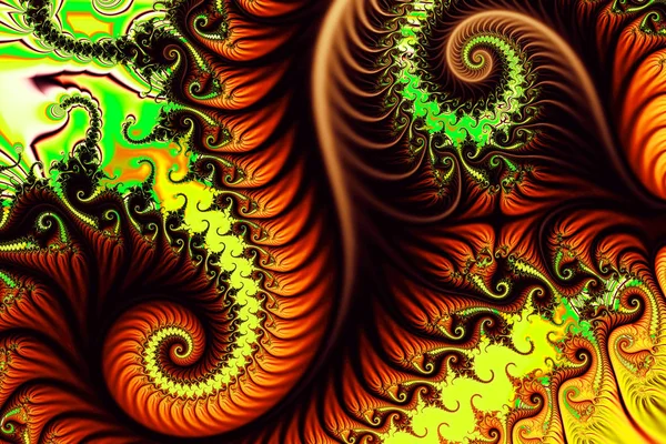 Moderno patrón dinámico futurista multicolor. Obra de arte 3D fractal —  Fotos de Stock
