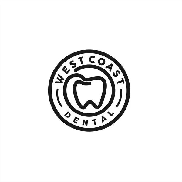 Linia sztuki Dental logo Design idea — Wektor stockowy