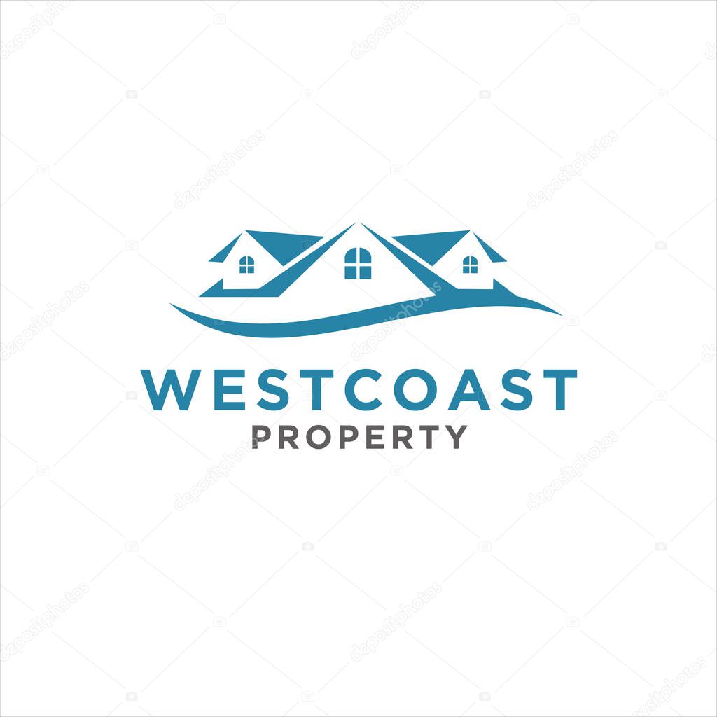 Home swoosh for modern logo property