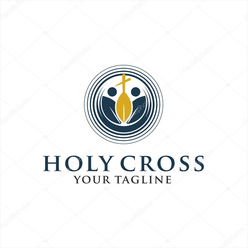 Leader Holy Cross logo Design