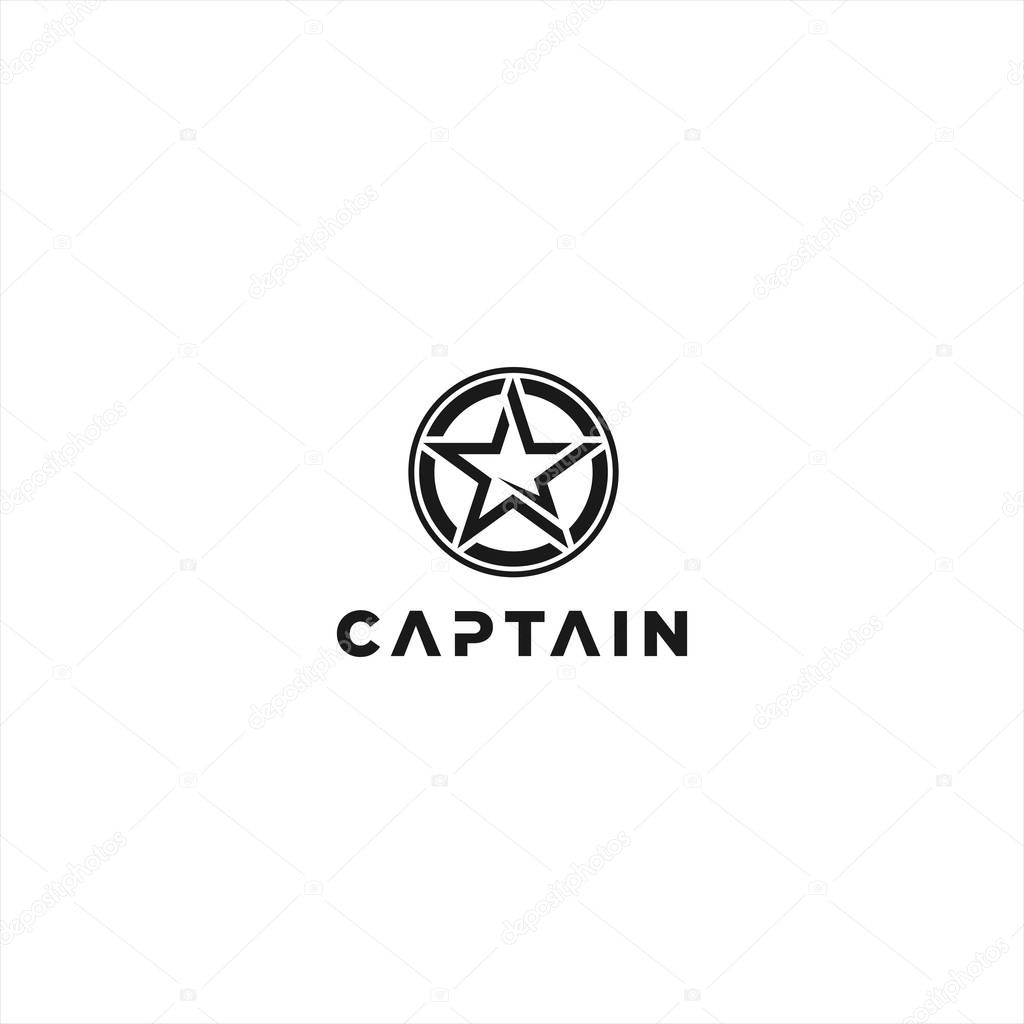 Circle star for captain logo
