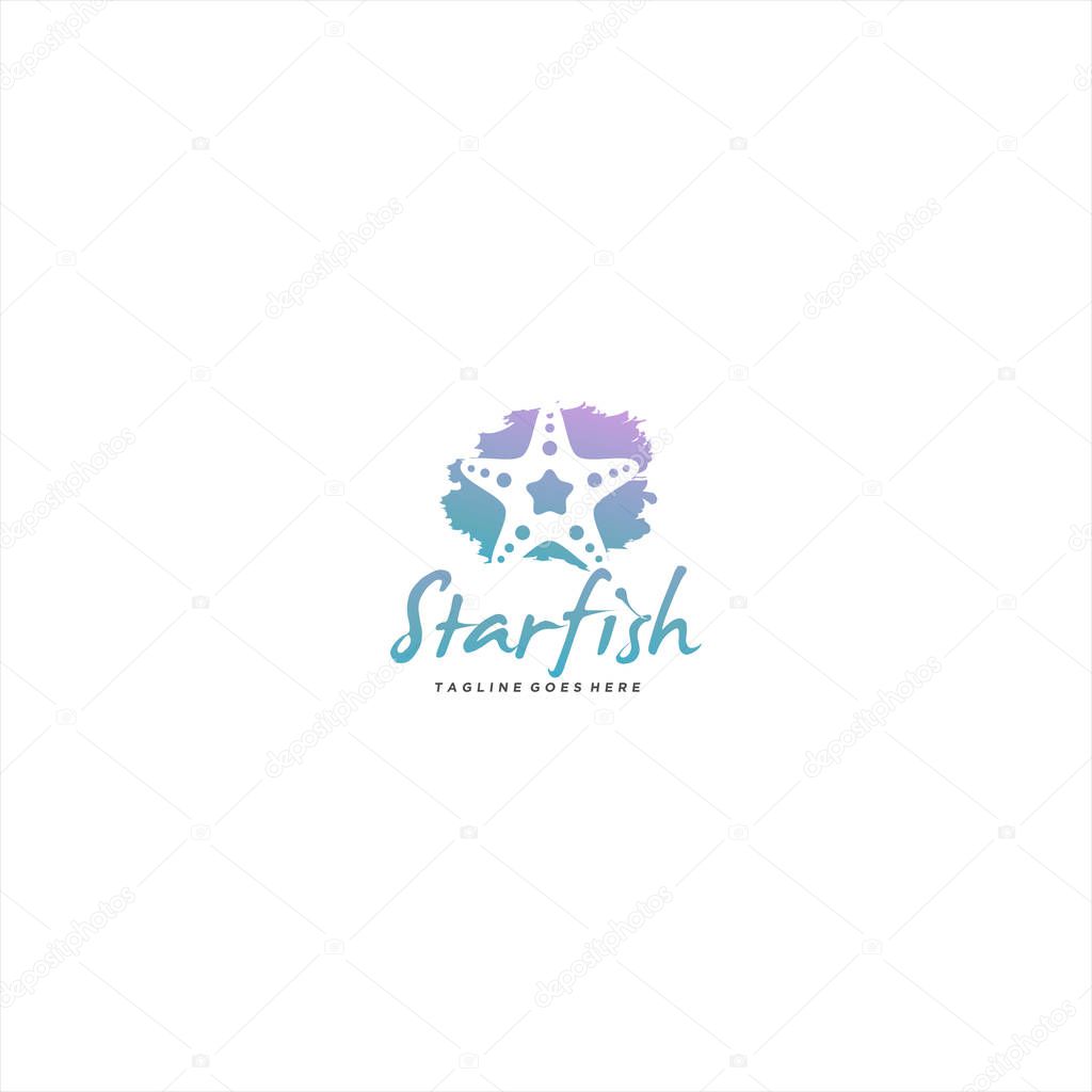 Cute and colorful for starfish logo
