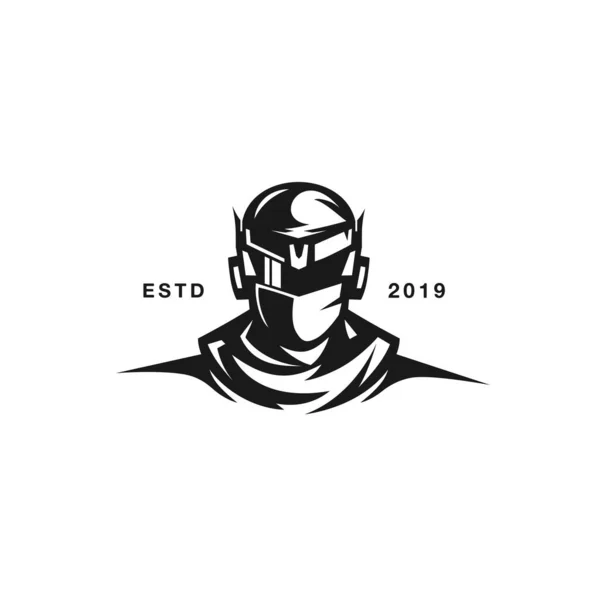 Logotipo Herói Mascote Para Esport —  Vetores de Stock