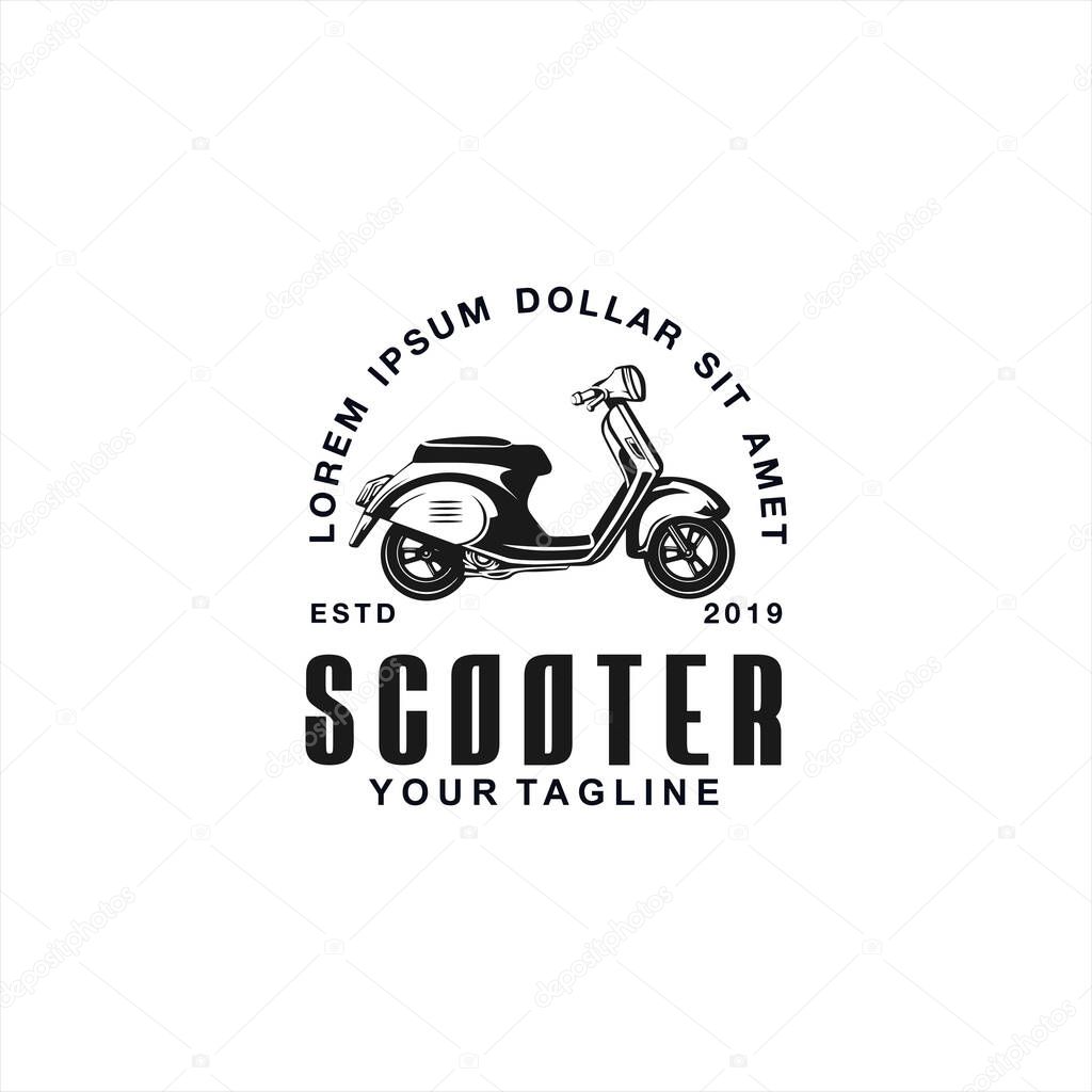simple of scooter logo design template