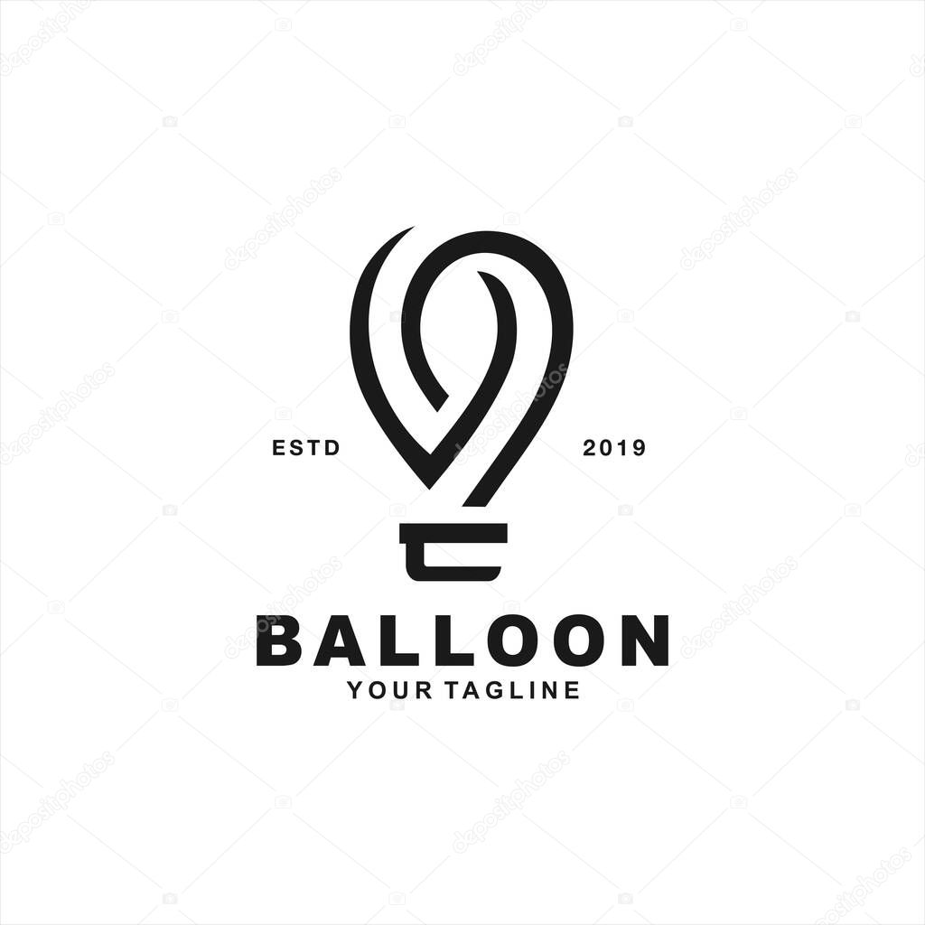 Black and White Balloon logo design