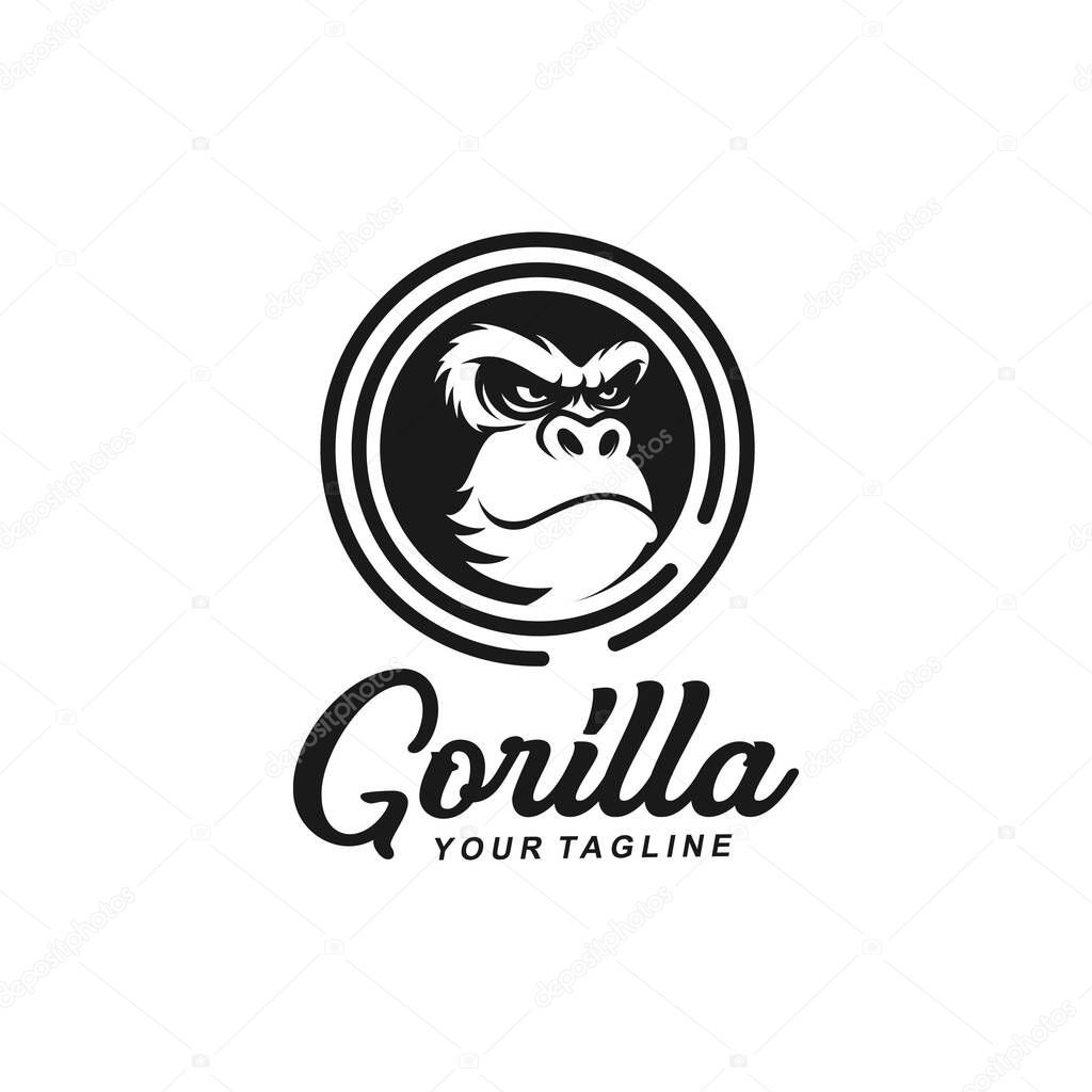 Black and White Gorilla Logo