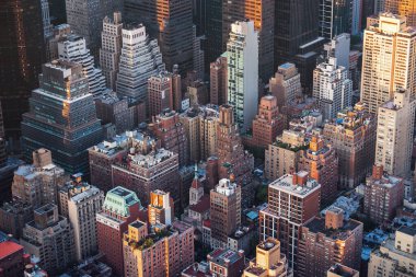 Yüksek binalar yukarıdan, nüfus yoğunluğu konsepti, New York, Amerika Birleşik Devletleri (ABD)).