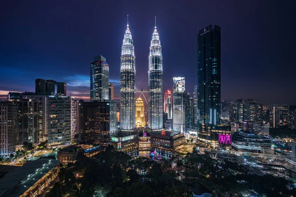 马来西亚吉隆坡 2018年4月30日 吉隆坡市中心 Kuala Lumpur City Centre Klcc Complex 包括国家标志性的双子塔 — 图库照片