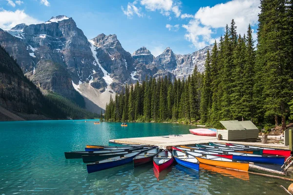 Lago Della Morena Durante Estate Nel Banff National Park Alberta — Foto Stock