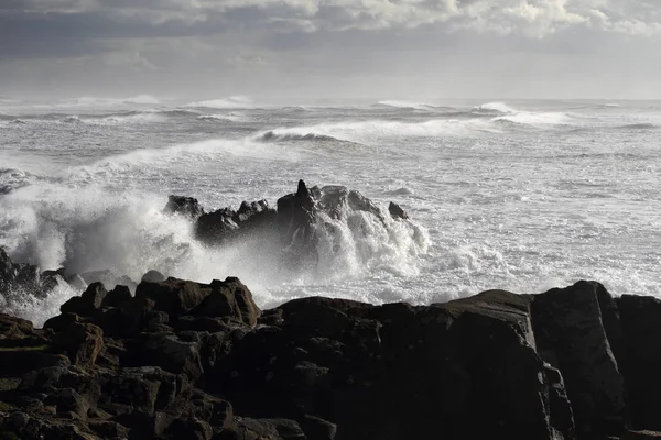 Noordelijke Portugese Kust Een Stormachtige Maar Zonnige Dag — Stockfoto