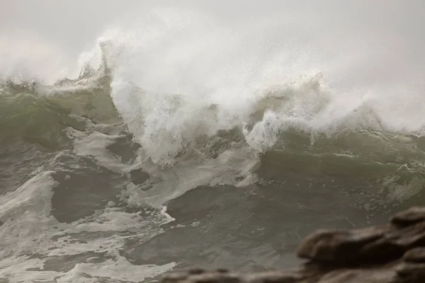 Une Énorme Vague Mer Côte Nord Portugaise — Photo