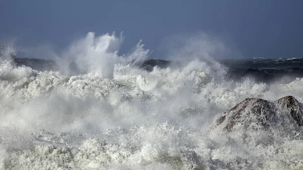 Ruwe Zee Noordelijke Portugese Rotsachtige Coa — Stockfoto