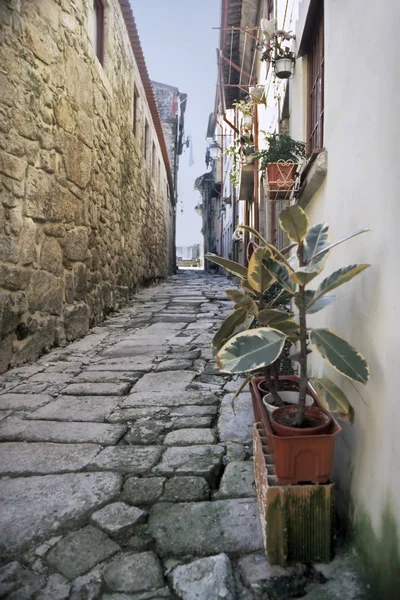 Antigua Calle Estrecha Oporto Antes Del Gran Auge Turístico Analógico —  Fotos de Stock