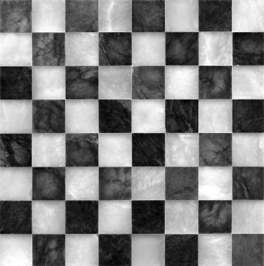 Beautiful used marble chessboard. Black and white. clipart