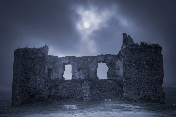 Old sad european war ruins