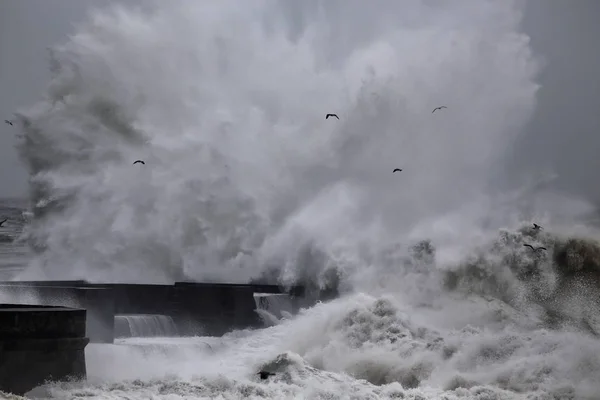 Tempesta della foce del fiume Douro — Foto Stock