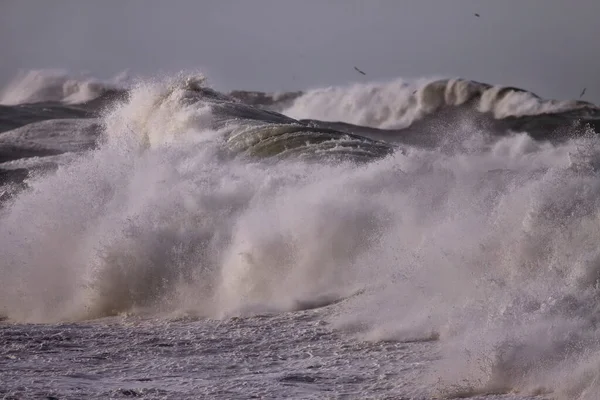 포르투갈 해안에 폭풍우치는 — 스톡 사진