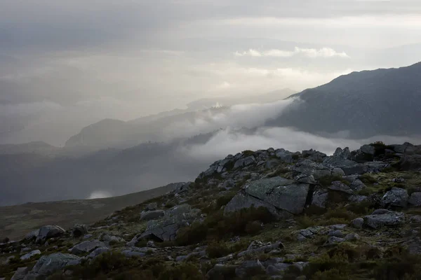 Aube Dans Les Montagnes Parc National Geres Nord Portugal — Photo