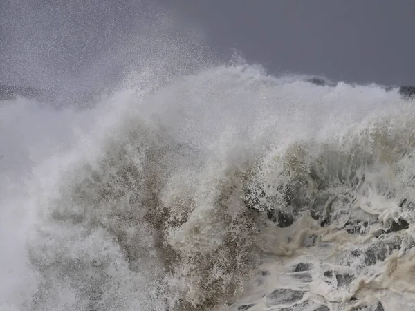 Gros Orage Brise Mer Vague Détail — Photo