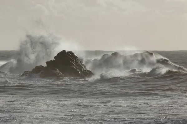 Ruwe Zee Kliffen Noord Portugese Kust — Stockfoto