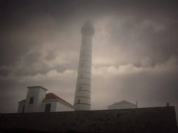 Farol Numa Manhã Nebulosa Nublada Norte Portugal — Fotografia de Stock