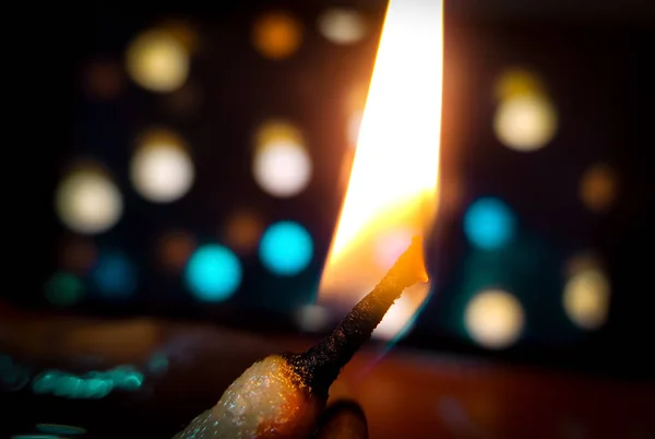 Lâmpada Óleo Diya Acesa Durante Celebração Diwali — Fotografia de Stock