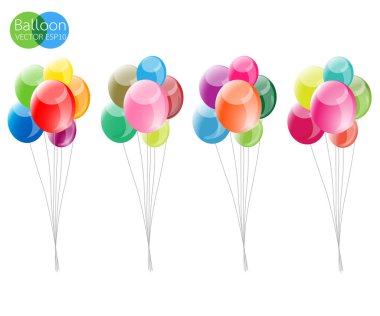 Balon renkli vektör illüstrasyon