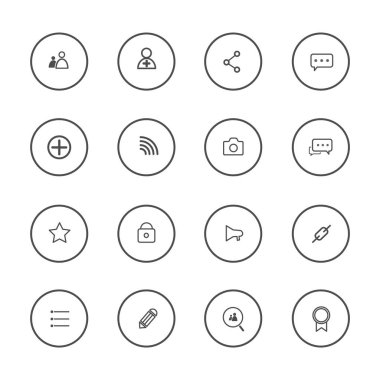 sosyal ağ simge vektör