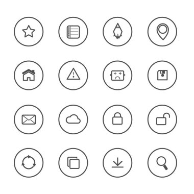 Web simgeleri vektör illüstrasyonu
