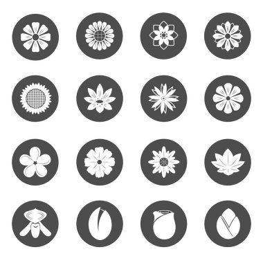 Çiçek Simgeler. Çiçek Vektörü.