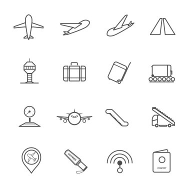 Havaalanı Icons set.