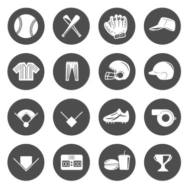 Beyzbol Simgeler Vektör.