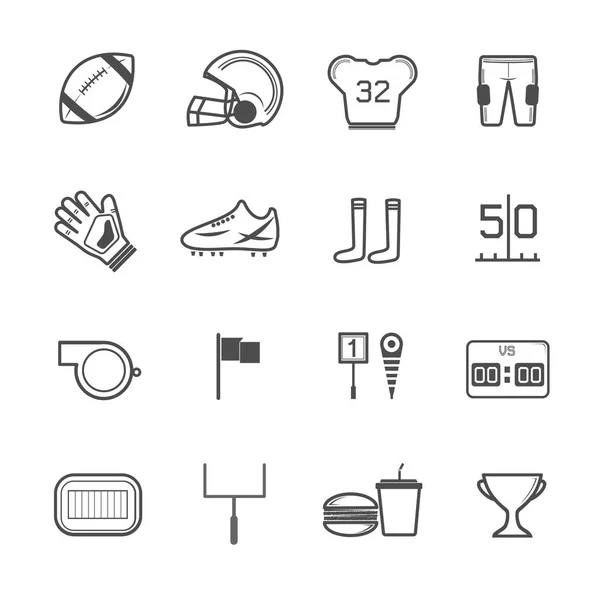 American football icons vector — 스톡 벡터
