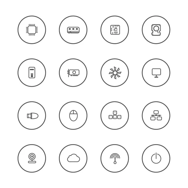 Вектор значков компьютера — стоковый вектор