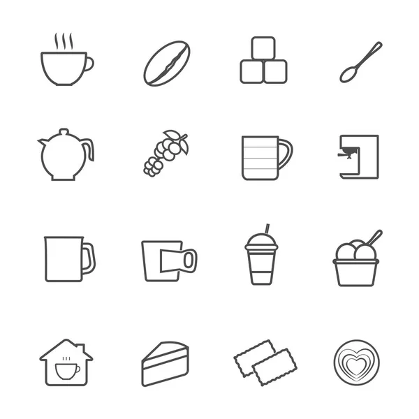 Káva ikony vektor — Stockový vektor