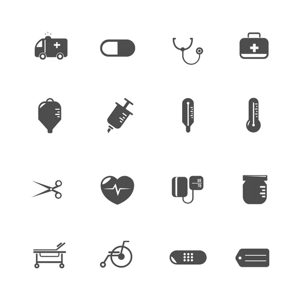 Icone di attrezzature mediche — Vettoriale Stock