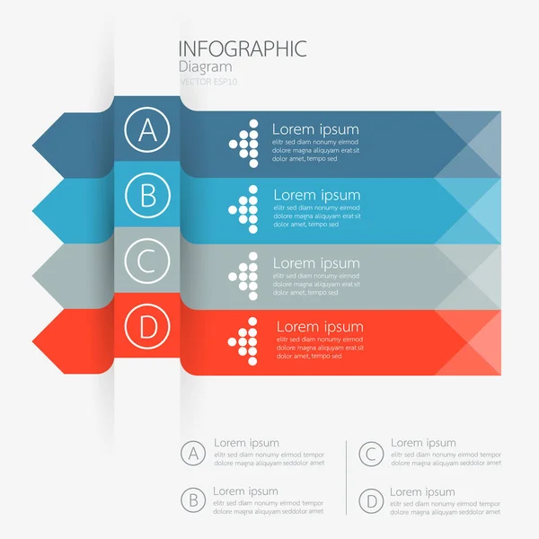 Diagrama de negócios moderno Infográficos. Ilustração vetorial . — Vetor de Stock