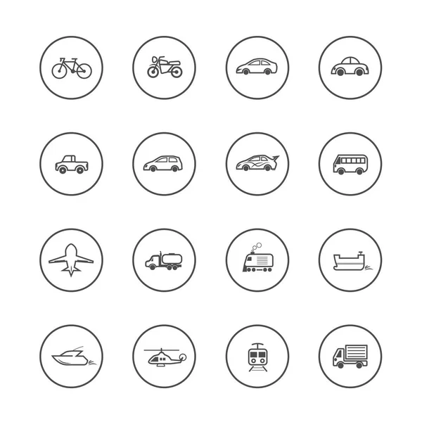 Transport Icons Vector — 스톡 벡터