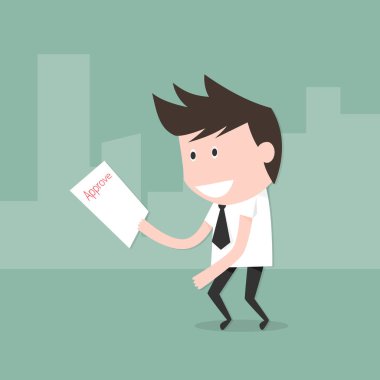 İşadamı sevindim onaylandı 