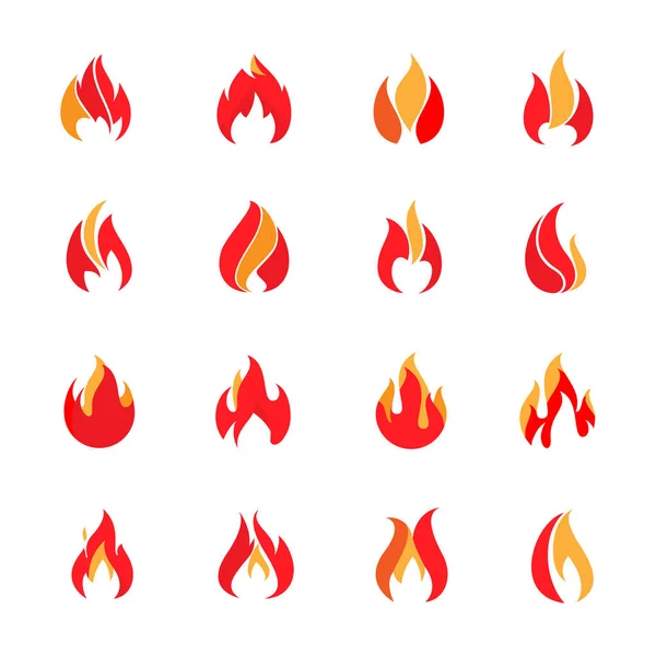 Fire color icons — Stock Vector