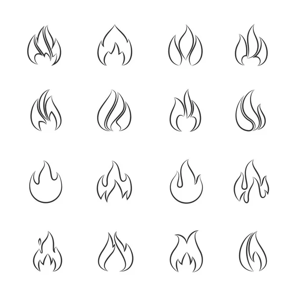 Fire icons — Stock Vector