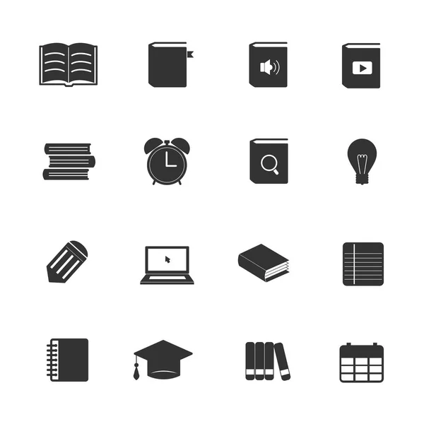 Conjunto de iconos de educación de aprendizaje — Vector de stock