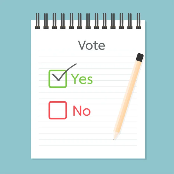Referandum panosu, Evet ve Hayır Oyu — Stok Vektör