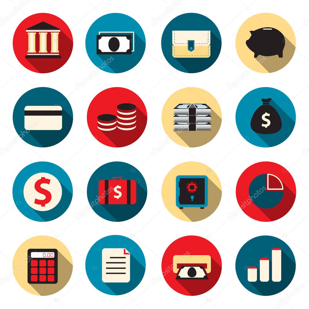 Banking color icons