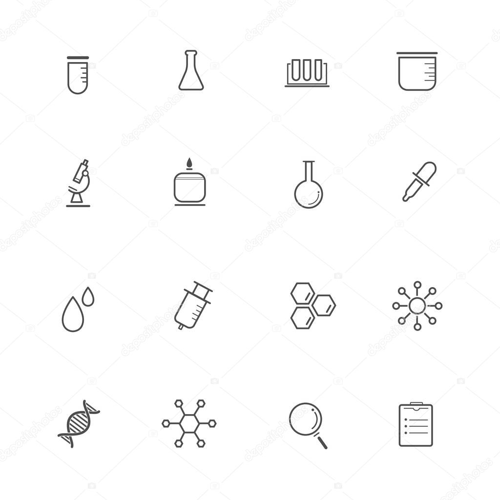 Science Equipment and Lab Icons